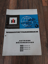 Original Werkstatt Handbuch International Mähdrescher Getriebe 321 bis 541 IHC