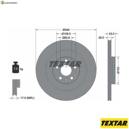 Bremsscheibe 92304503 für - 2x,