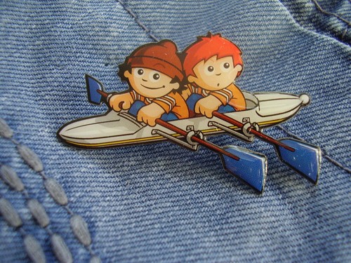 Pin mainzelmännchen rudern - pin,