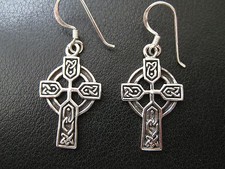Keltisches Kreuz Silber 925er Ohrringe Keltik Keltenkreuz       / KA 765 o