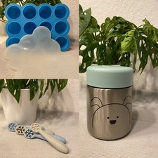 ❌Beikoststart Set   Esslernlöffel, Thermobehälter, Silikonform Brei Einfrieren❌