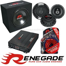 Renegade Set 3 30cm Subwoofer Verstärker Lautsprecher Komplettset car-hifi-set