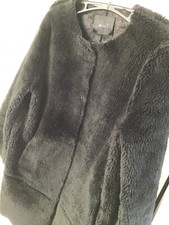 kunstfell jacke /kurzmantel oui schwarz 38 boho fake fur blogger boho