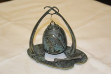 Wiener Werkstätte Bronze Figur Tisch- Stand  Glocke Umkreis Wiener Werkstatt
