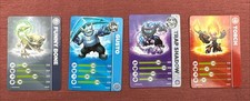 SKYLANDERS GIANTS 4x Sammelkarte Karten Funny Bone Gusto Torch Trap Shadow