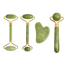 4 Pc Jade Face Roller Gua Sha
