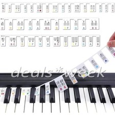 Abnehmbare Klavier Tastatur Note Etiketten Silikon Klavier Aufkleber 88 Tasten