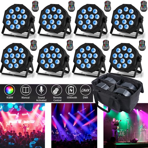 8stk 120w rgbw akku 12led - 120w,