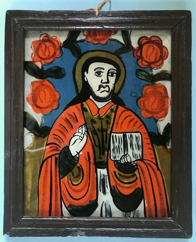Hinterglasbild segen christus - hinterglasbild,