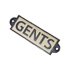Nostalgie Gusseisen Türschild " Gents " Toilette 16 cm Gaststätte