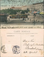 CPA Nizza Nice Straßenbahn - Place Massena 1905