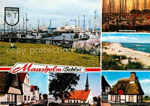 Maasholm hafen abendstimmung - maasholm,