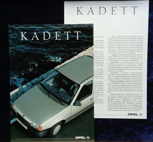 Opel kadett prospekt 1990 - opel, 10.1990