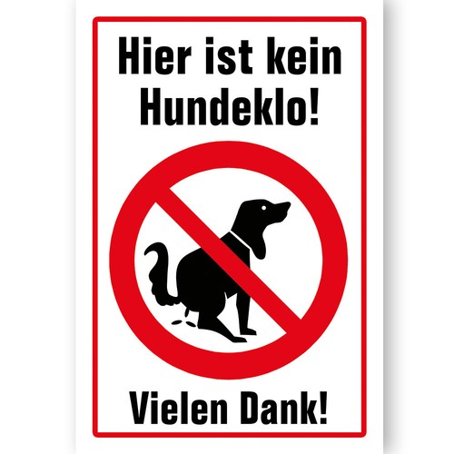 Schild hier ist - hier, kein