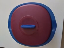 Tupperware Thermo Schüssel Bella Tavola Nr. 3756A - 1,0 Liter Blau Rot Tupper