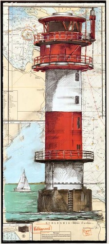 Kunstdruck leuchtturm - kunstdruck, "leuchtturm