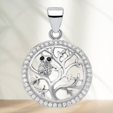 Eule  Anhänger Zirkonia 925