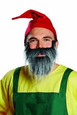 Zwergenbart grau Vollbart