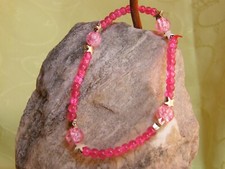 Sternen Glasperlen Flex -band Ø 8 mm + 3 mm  Perlen Perlenarmband Boho 22cm lang