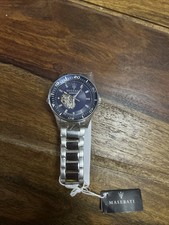 Maserati SFIDA R8823140007 Automatic 44mm Armbanduhr In Blau Herren Neu