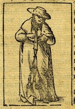 Männerbildnis Kardinal aus Sebastian Münster Cosmographia Orig Holzschnitt 1592?