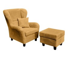 Ohrensessel mit Hocker