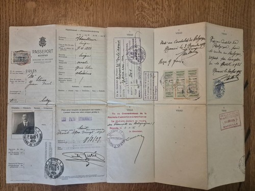 Reisepass 1925 neukaledonien - reisepass,