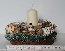 ADVENTSGESTECK 1 KERZE HANDARBEIT UNIKAT