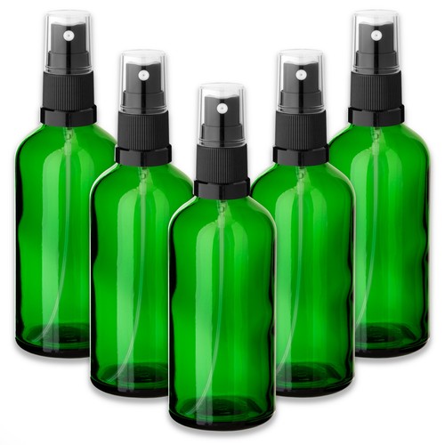 Grüne glasflasche 100 ml - 5x,