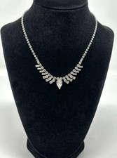 Vintage Weiss Clear Rhinestone