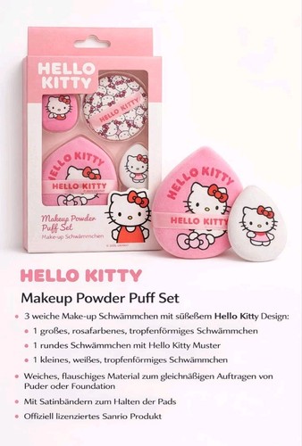 Hello kitty powder puff set - kitty,