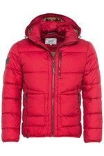 Camel Active Steppjacke, Winterjacke, Größe 50, wattiert, Kapuze abnehmbar, rot