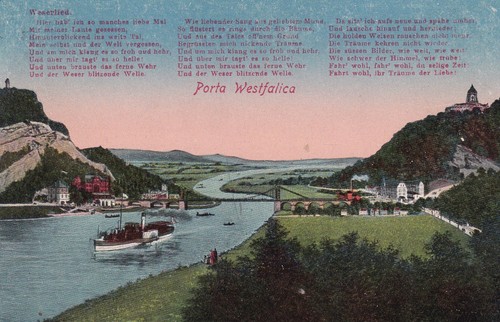 Postkarte porta westfalica - postkarte,