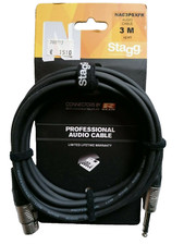 Stagg Prof. Audiokabel, Mikrofonkabel, 3m, XLR female auf Stereoklinke