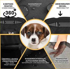 TecTake Laufstall für Welpen | Faltbarer Puppypen aus Polyester – Schwarz