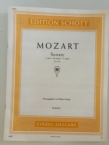 Mozart edition schott 0607 - mozart,