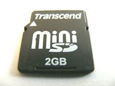2GB Mini SD Card ( 2 GB MiniSD Karte ) TRANSCEND gebraucht 