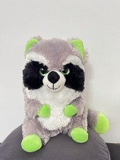 Morgenroth Plüsch Kuscheltier Waschbär Glitzer Glitter Augen Neon LB2020 006