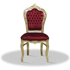 Barockstuhl Stuhl Rot Gold