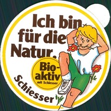 Aufkleber Sticker SCHIESSER ich bin für die Natur bio-aktiv