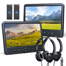 2x10.1" Full HD Auto Kopfstütze DVD Player Monitor Bildschirm USB HDMI+Kopfhörer