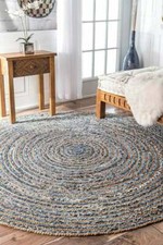 Teppich Natur Jute Denim