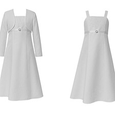 Kommunionkleid Kommunionskleid Bolero Gr. 128 (10) NEU *90