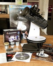 CELESTRON FirstScope 76 Newton-/Dobson-Teleskop mit Zubehör-Set Anfänger Kinder