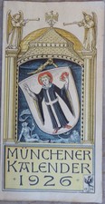 Münchener Kalender 1926 Maße: 320 x 165 mm Erhaltung siehe Fotos Viel Spaß be