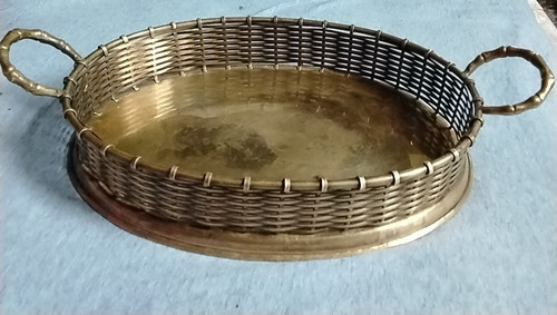 Vintage messing tablett - messing,