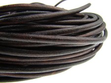 Lederschnur, Lederriemen  Rund