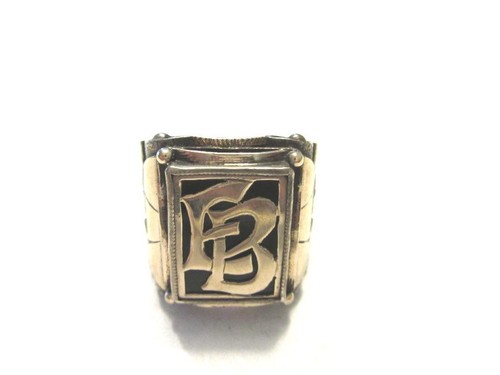 Siegelring silber gold - siegelring, silber/gold