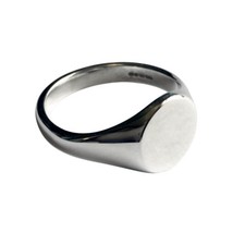 Neu Rund Signet Ringe Solid