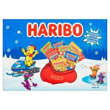 Haribo Süßigkeiten Auswahlbox 182g, Weihnachtsgeschenk, verschiedene Mini Süßigkeitentüten